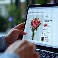 Selecting a bouquet on the website